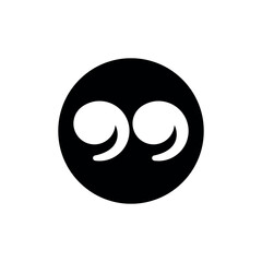 quotation mark icon vector design template elegant style