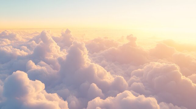 A soft, fluffy cloud floating against a pure white sky