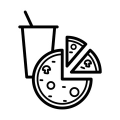 Pizza icon design template