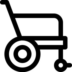 wheel chair hospital icon style outline