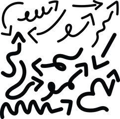 Diverse arrow vectors