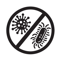 Vector silhouettes of bacteria and viruses