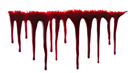 High-Quality PNG Flowing blood isolated on white background – High Resolution
