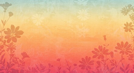 Floral ombre background: A soft and serene backdrop with an ombre effect of delicate florals and a warm, inviting color gradient.  