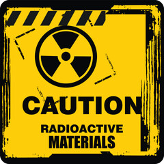 Obraz premium Caution, Radioactive materials, sign vector