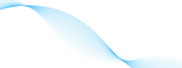 Banner vector futuristic wavy lines flowing smooth curve colorful gradient purple blue on white background