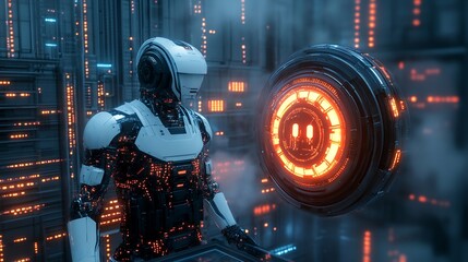 Ai cyber robot concept