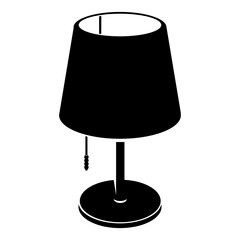 Table Lamp Light icon Black Silhouette Illustration Icon