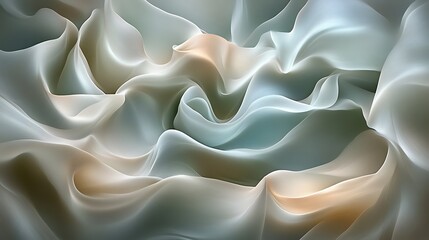 Fototapeta premium Abstract Draped Fabric Soft Pastel Hues
