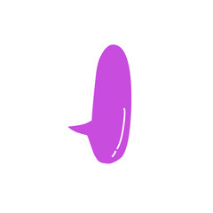 purple speech bubble vector