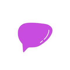 purple speech bubble vector
