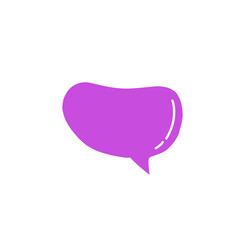 purple speech bubble vector