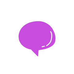 purple speech bubble vector