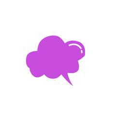 purple speech bubble vector