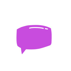 purple speech bubble vector