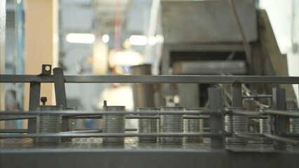 Process and production line in canned fish factory