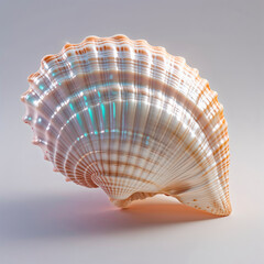 Shiny Seashell with Soft Pearlescent Glow