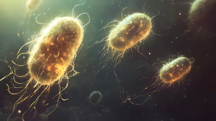 Obraz premium Microbe+study. Archaea. Illustration