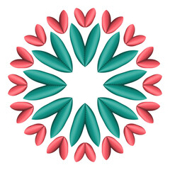 Colorful Floral Mandala Design Art