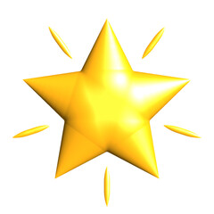 Minimalist Star Artwork With Sparkles