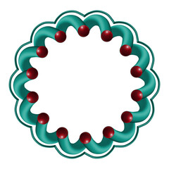 3D Molecular Model Featuring Red Spheres