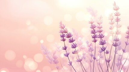 Obraz premium Soft focus image of lavender flowers with bokeh background.