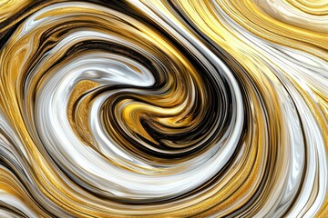 A swirl of gold and white colors