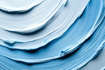 A blue and white swirl of paint