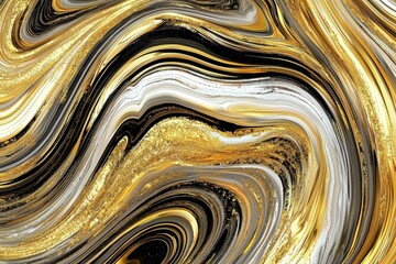 A gold and black swirl pattern