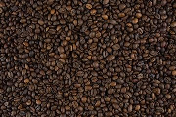 Background of roasted coffee beans