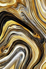 A gold and black striped wall