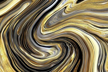 A gold and black swirl pattern