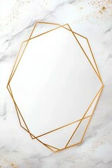 A gold frame with a white background