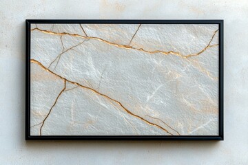 A black frame with a white background