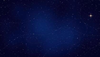 Fototapeta premium a blue star filled sky with a bright star in the middle, 