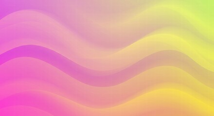 Obraz premium Abstract Wavy Gradient Background: A mesmerizing backdrop with soft, flowing waves in shades of pink, purple, and yellow. The gradient effect creates a dreamy, ethereal atmosphere.