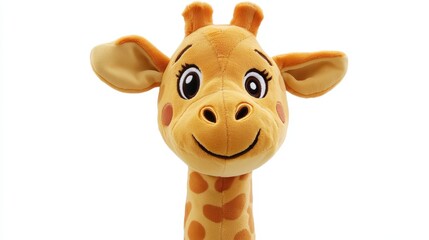Adorable Plush Giraffe Toy Close Up View