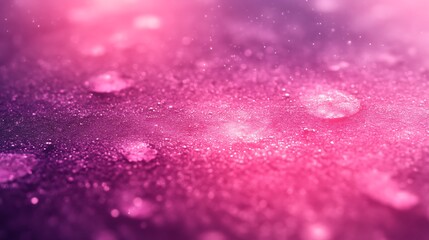 Pink Glitter Background With Sparkling Lights And Dewdrops