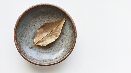 Single fresh tea leaf with vibrant green color, showcasing its natural texture and delicate veins, ideal for highlighting the purity and simplicity of tea in nature and tea-related designs.