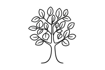 Fototapeta premium Simple and Child-Friendly Tree Illustration