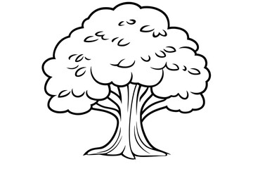Simple Tree Coloring Page