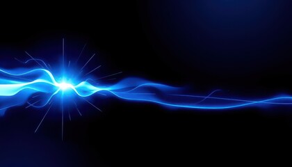 Obraz premium a blue light streaks across a black background