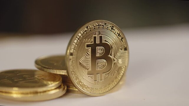 Tokenomics finance, blockchain economy, coinbase currency, close-up