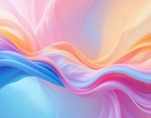 Pastel Swirling Fabric Abstract Art Design
