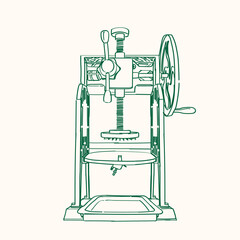 Nanyang Kopitiam Vintage Ice Shaver Machine Doodle.