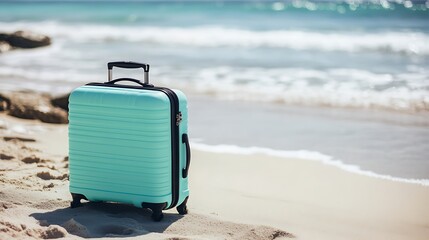 Sunny Shore Suitcase with Close-up Detail