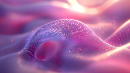 Vibrant abstract digital design with chaotic patterns, blending colors and shapes, creating a sense of motion and depth