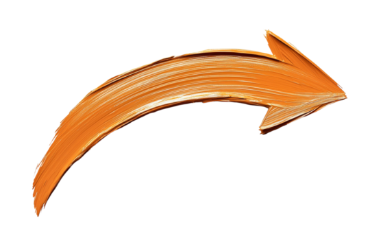 A large orange arrow pointing to the right