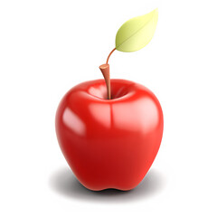 PNG 3D Apple illustration isolated on a white background