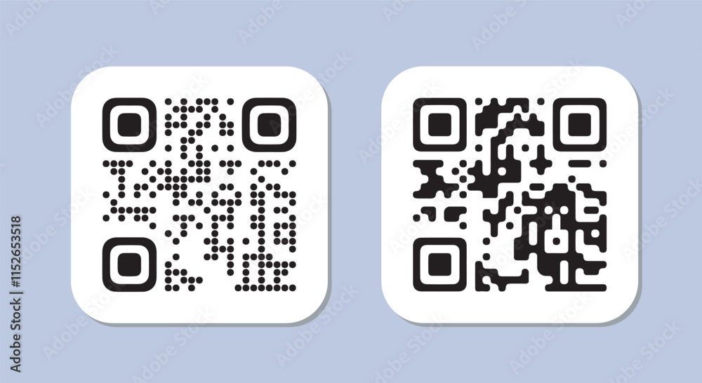Fototapete barcode or qr code. rectangle sticker with code for scanning. cashless payments, transfers and trans